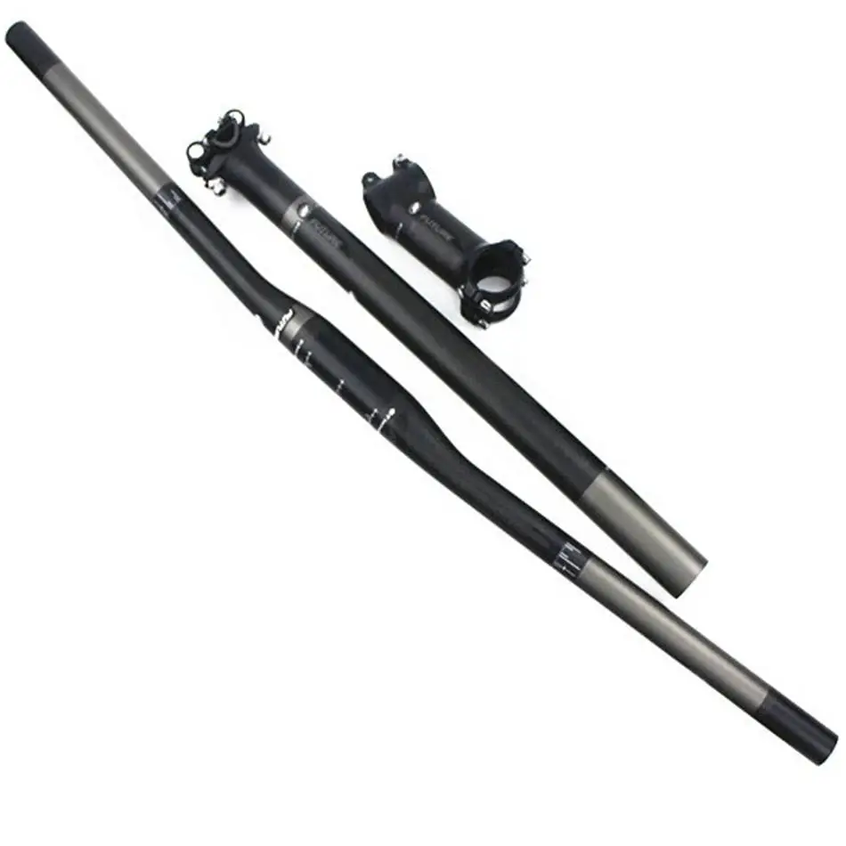 Полностью из углеродного волокна комплект рулей для велосипеда 3k Руль + стержень