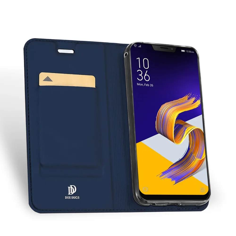 Стеклянная пленка в подарок) кожаный флип-чехол для телефона ASUS Zenfone 5 ZE620KL 6," Роскошный чехол-бумажник для ASUS Zenfone 5z ZS620KL Coque