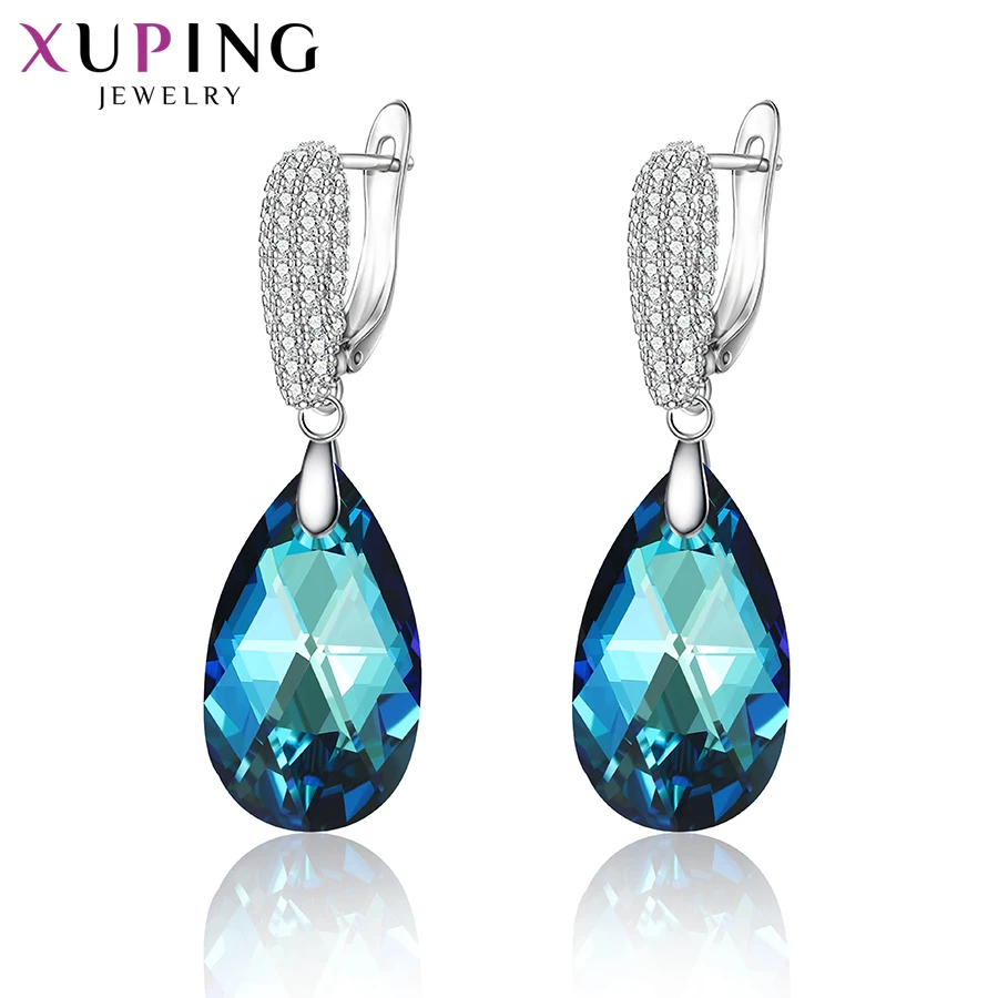 Xuping 11,11, серьги в форме капли воды, кристаллы от Swarovski, элегантные ювелирные изделия для девушек, женские вечерние серьги, изысканный подарок, M62-20491