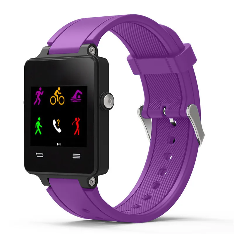 Purple HIPERDEAL умные аксессуары силиконовый ремешок на запястье Новая мода спортивный силиконовый браслет ремешок для Garmin Vivoactive ацетат - Цвет: Purple