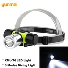 Водонепроницаемый светодиодный налобный фонарь, водонепроницаемый, с 3 режимами работы, 18650AAA