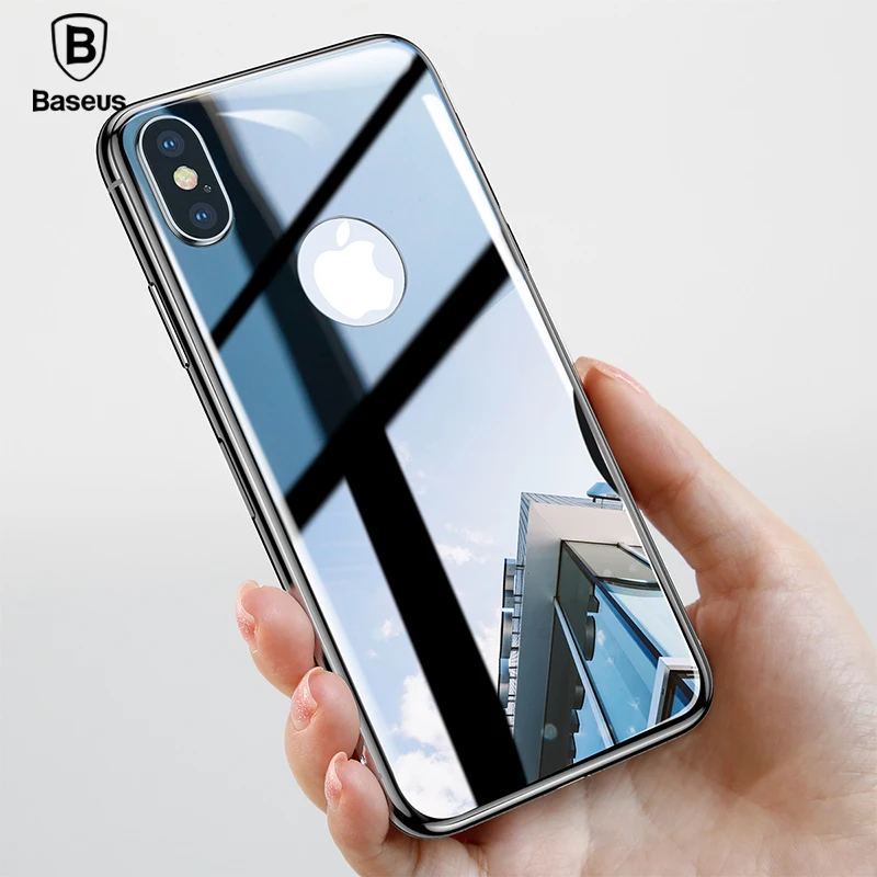 BASEUS 4D шелк Экран сзади Плёнки для iphone x 0.3 мм ультра тонкий полный охват назад закаленное Стекло Экран протектор для IPhone X