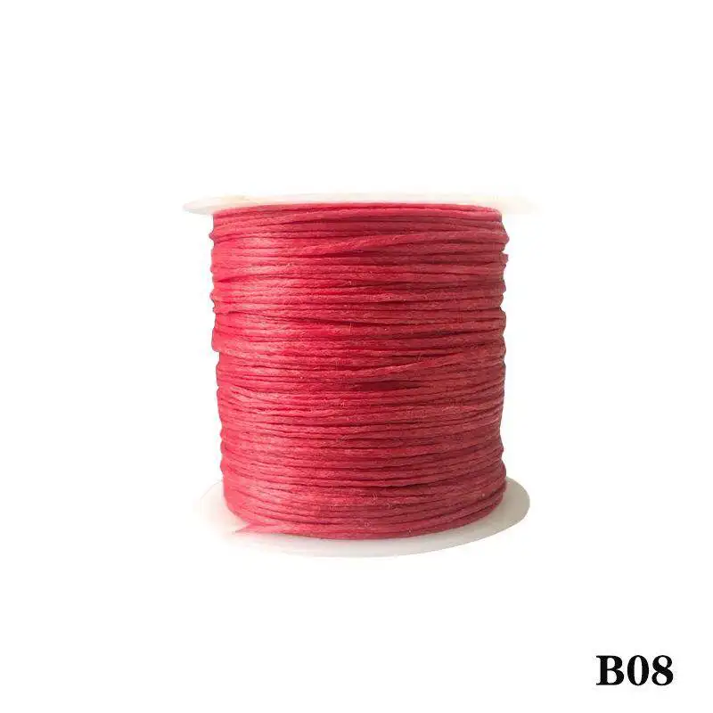 19 150D wax thread 50 meters Leather decorative sewing thread DIY Handmade Flat Wax Line Silicon wax wire Leather splicing - Цвет: 19
