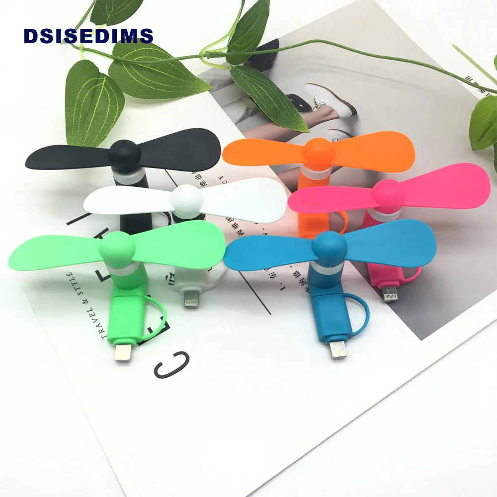 DSISEDIMS USB гаджеты вентилятор портативный мини 2 в 1 микро для Android iPhone мобильного