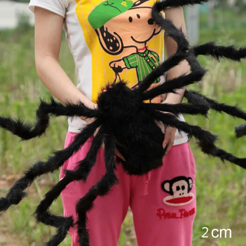 

30cm-200cm Super Spider Toy Black Multicolour Toys fit Bar Home KTV Halloween Party Decoration Supplier made of Wire and Plush