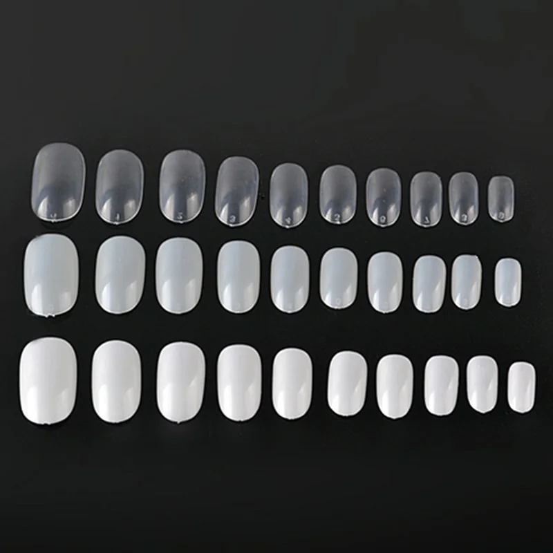600 шт круглые короткие накладные ногти на пальцах салонные французские акриловые