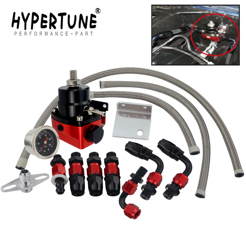 Hypertune черный и красный Универсальный fpr AN6 фитинг EFI регулятор давления топлива