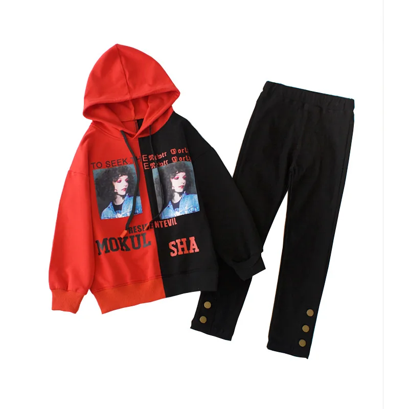 Одежда для девочек Осень-зима 2017 г. одежда детей с рисунком кролика и hello kitty