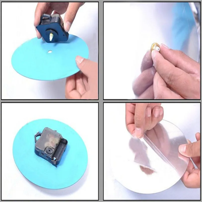 Зеркальные настенные часы 3d сделай сам кварцевые современные бесшумные цифровые