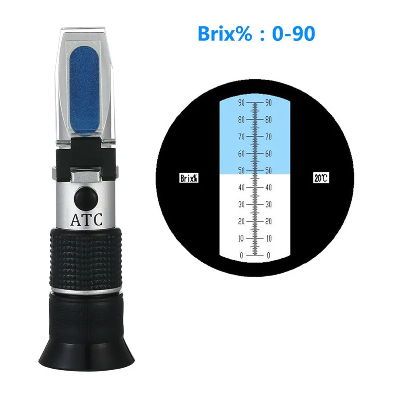 Рефрактометр Brix 0~ 90% мед пчелы сахар пищевые напитки ATC содержание пчеловодства метр инструмент