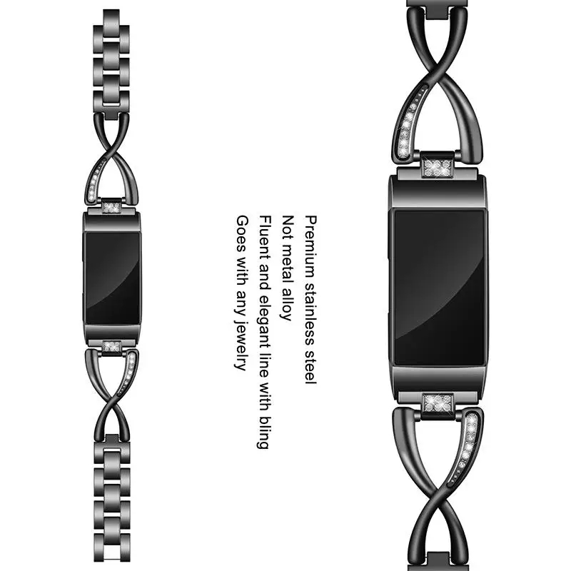 Элегантный ремешок для часов для Fitbit Charge, 3 ремешка, сменный металлический ремешок из нержавеющей стали, браслет для Charge 3 для женщин