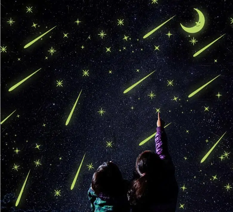 Бесплатная доставка настенные стикеры в виде метеоритного душа романтические