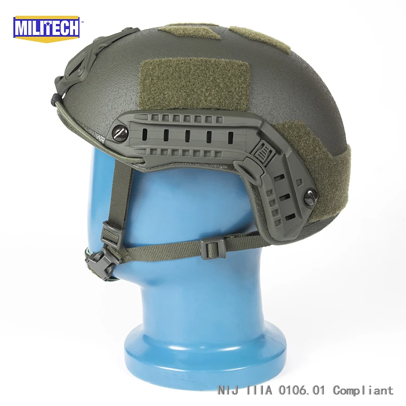 Сертификация ISO MILITECH 1 25 кг Lite OD супер высокой арамидный баллистический шлем