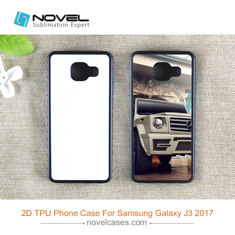 Мягкий резиновый 2d термополиуретановый чехол для Samsung A5 2017 с металлической