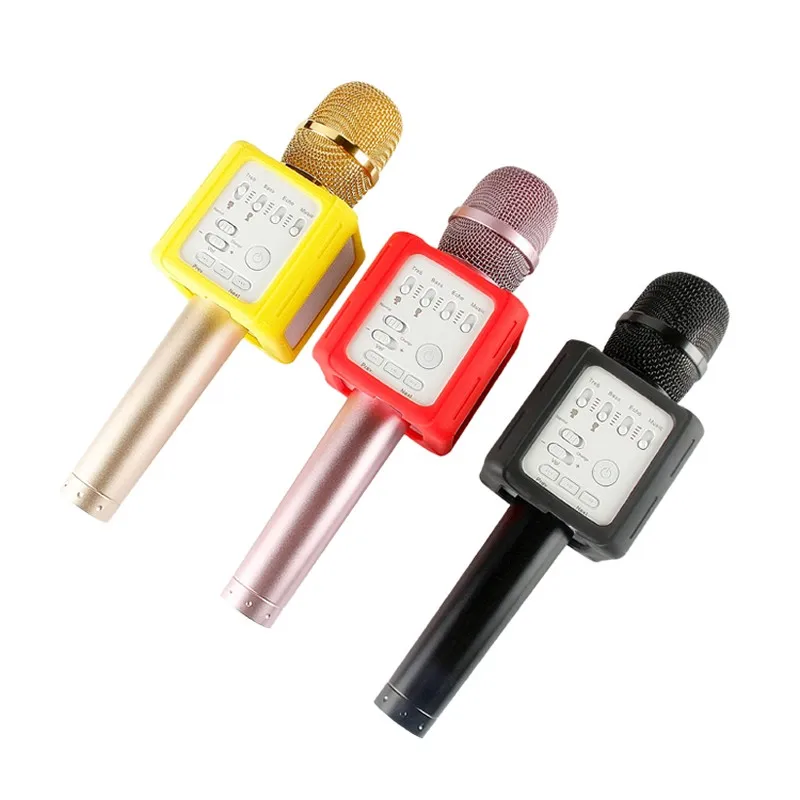 

Original Brand Q9s Magic Bluetooth Karaoke Microphone Wireless Professional Player speaker With Carring Case For Iphone Android