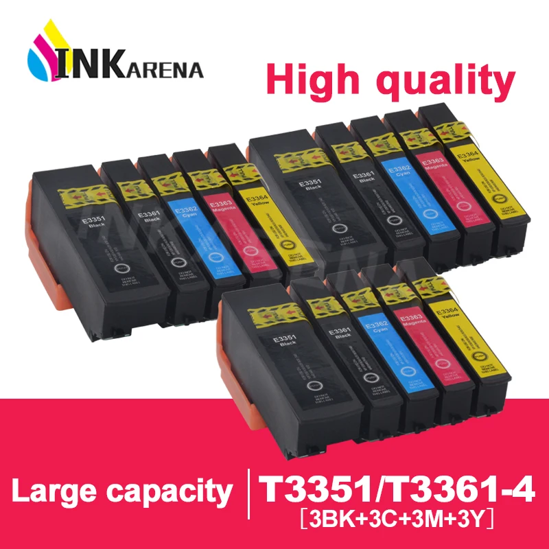 Совместимый чернильный картридж 33 T33xl T3351 T3361 T3364 BK C M Y для принтера Epson XP530 XP900 XP830
