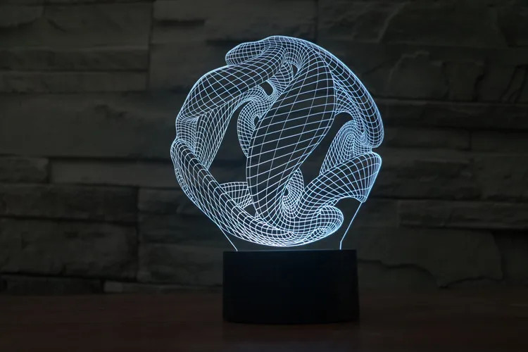 Новинка 2017 3D Детский ночной Рождественский свет Новая красочная 3d лампа