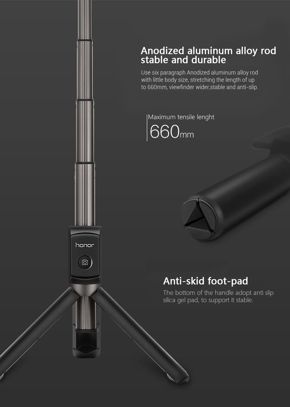 huawei Honor AF15 Bluetooth селфи палка штатив портативный монопод выдвижной ручной селфи палка для мобильного телефона