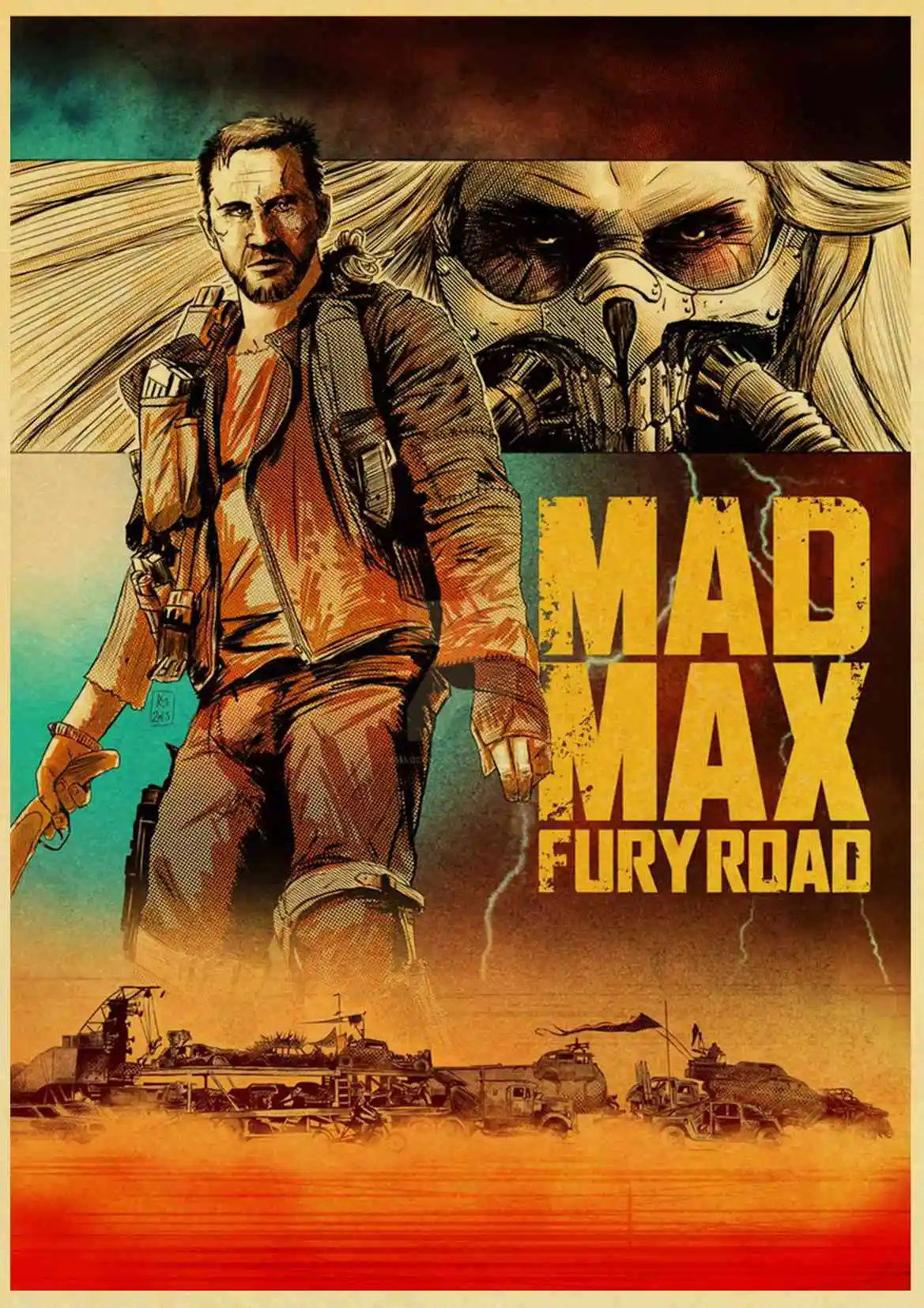 Фильм плакат MAD MAX Арт Ретро плакат Принт фильм картина для гостиной украшение стены живопись обои