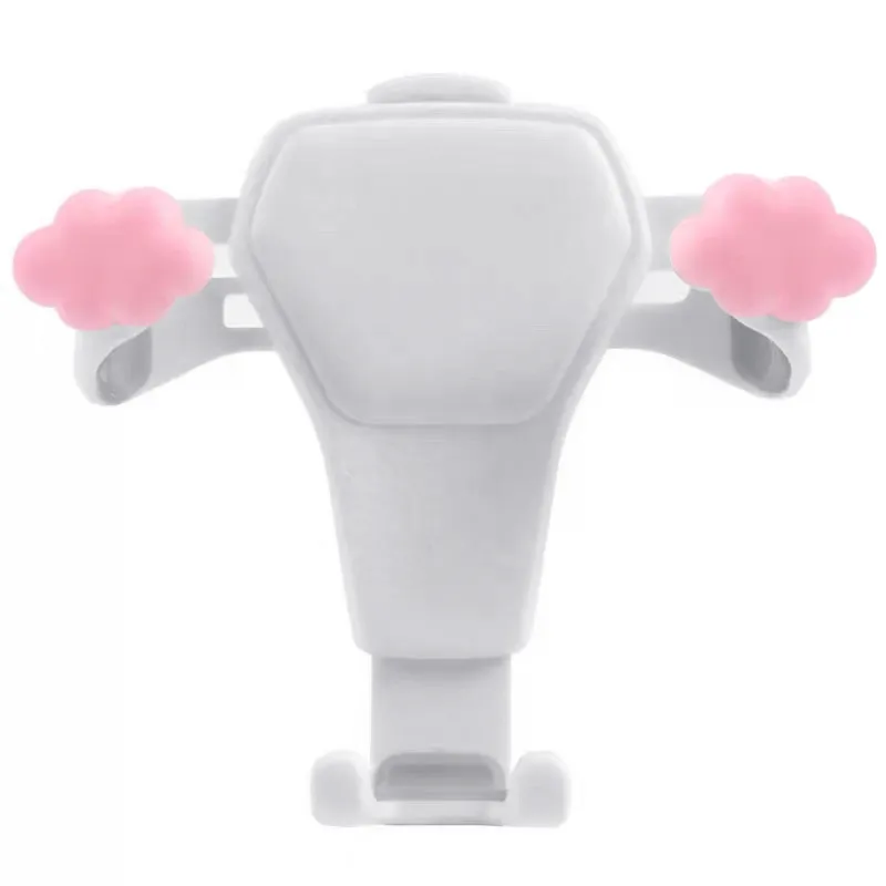 Pink clouds on white Автомобильные аксессуары Gravity Car Air Vent держатель колыбели подставка для IPhone мобильный телефон gps Противоскользящий автомобильный кулон - Название цвета: Pink clouds on white