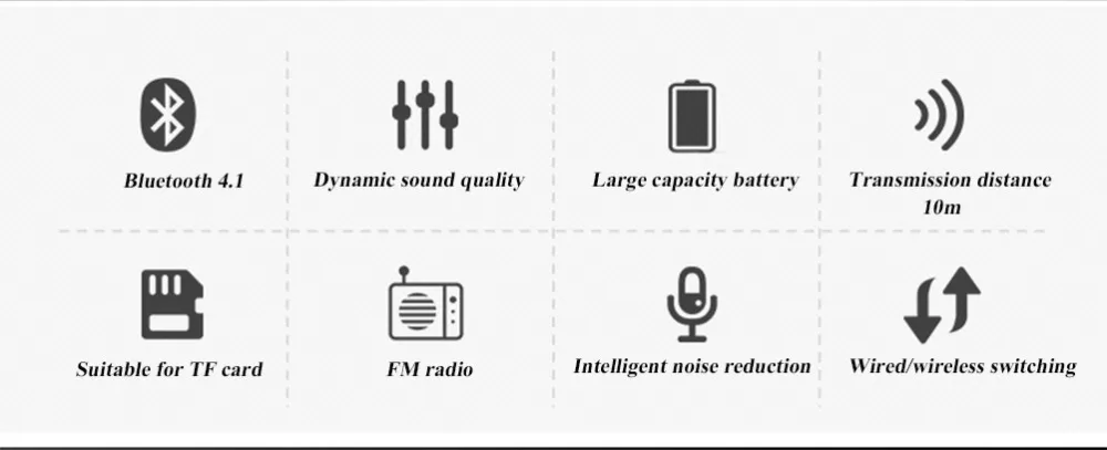 Bluetooth 4,1 беспроводные наушники bluetooth гарнитура с микрофоном наушники для iphone/xiaomi/samsung/MP3 длительный срок службы батареи