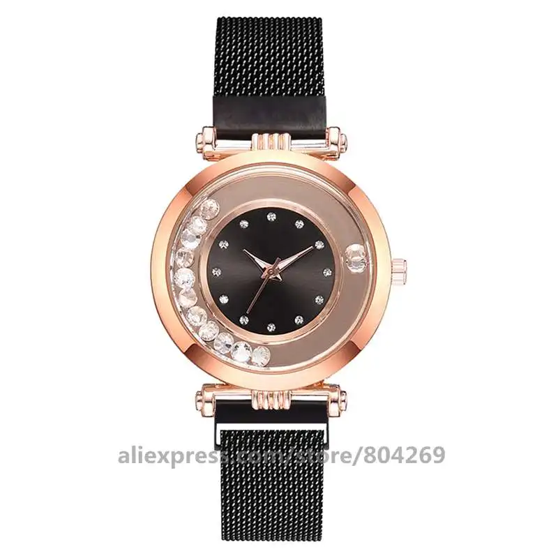 Wholesale Luxury Women Hot Quicksand Bead Watches Fashion Ladies Watch No Logo Alloy Quartz Wristwatches