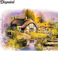 dispaint full squareround drill 5d diy diamond painting house flower embroidery cross stitch 3d home decor a11179