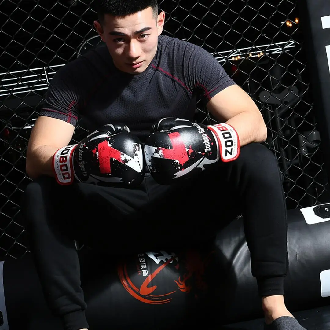 Zooboo для взрослых женщин и мужчин боксерские перчатки Sanda Muay Thai Sparring MMA варежки