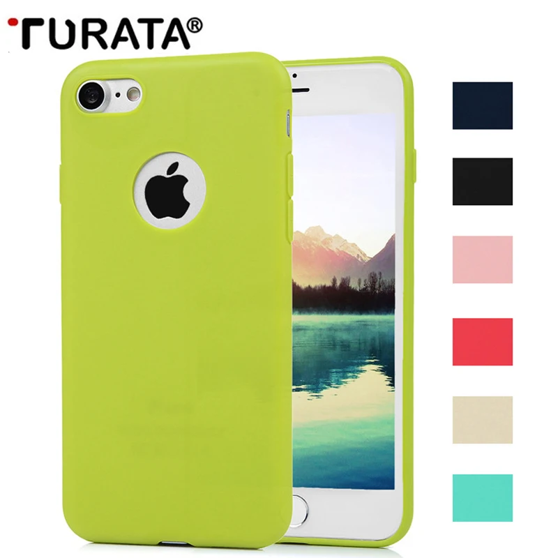 Ultra Thin Silicone Back Case For iPhone 7 4.7&quot Luxury Matte Soft TPU Slim Colors Full Protective Cover Coque Apple iPhone7 | Мобильные