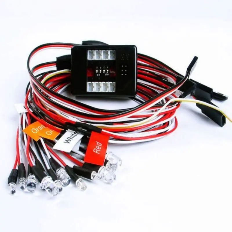 12 свет RC автомобиль грузовик 1/10 LED освещение комплект тормозной фары сигнал