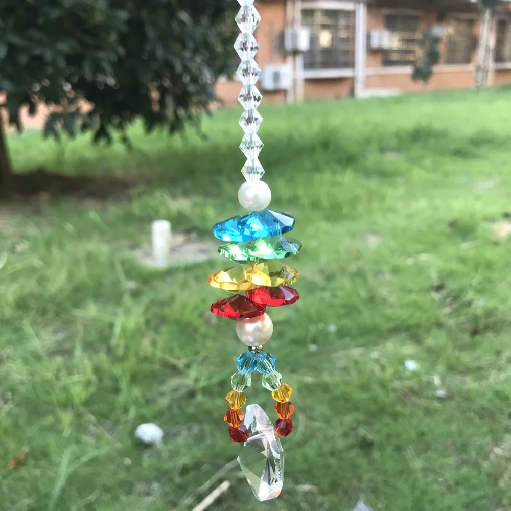 1 шт. Хрустальное стекло Чакра Сердце Suncatcher люстра призматические кристаллы