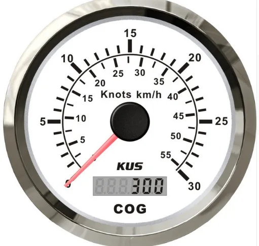 Белый спидометр и 85 мм 30 л узлов|gps speedo|knot |