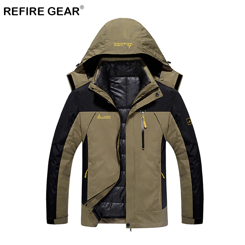 Мужская водонепроницаемая ветрозащитная куртка ReFire Gear теплая спортивная с