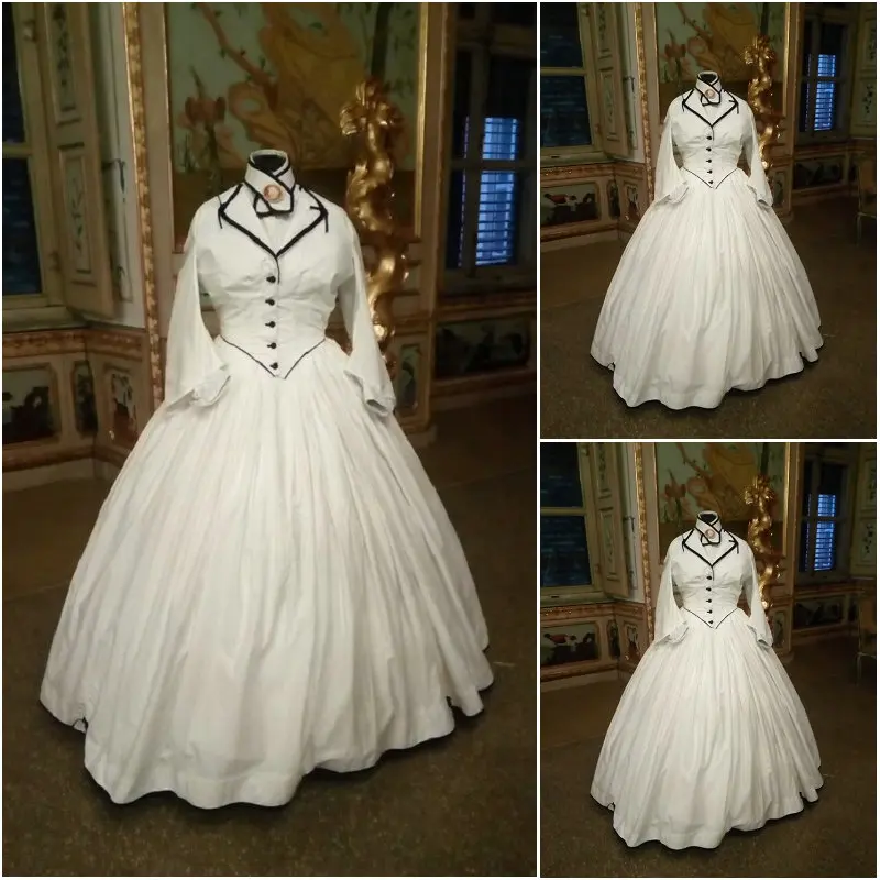 

Victorian Corset Gothic@Civil War Southern Belle Ball Gown Dress @Halloween dresses US 4-16 V-7
