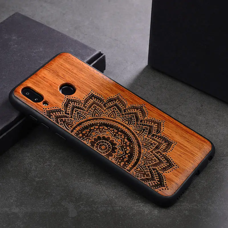 as picture Резной деревянный ящик для huawei Honor Play противоударный ТПУ бампер чехол для huawei Honor Play деревянный корпус Honor Play 6,3" - Цвет: as picture