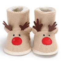 cartoon baby booties christmas reindeer baby shoes first walker soft warm winter baby boys girls shoes snowboots for new year