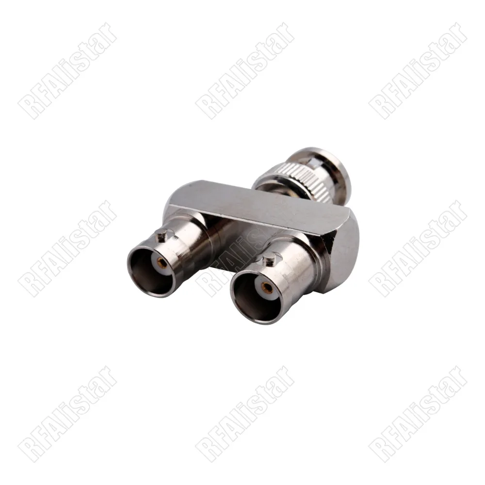 Штепсельная Вилка BNC для 2 x Jack female Y grains adapter Коннектор 3 way Brass | Обустройство дома