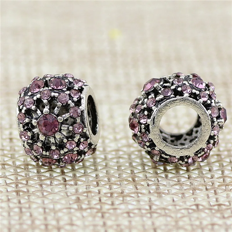 6 цветов Новые покрытые бусинки подвески для женщин с полностью кристально