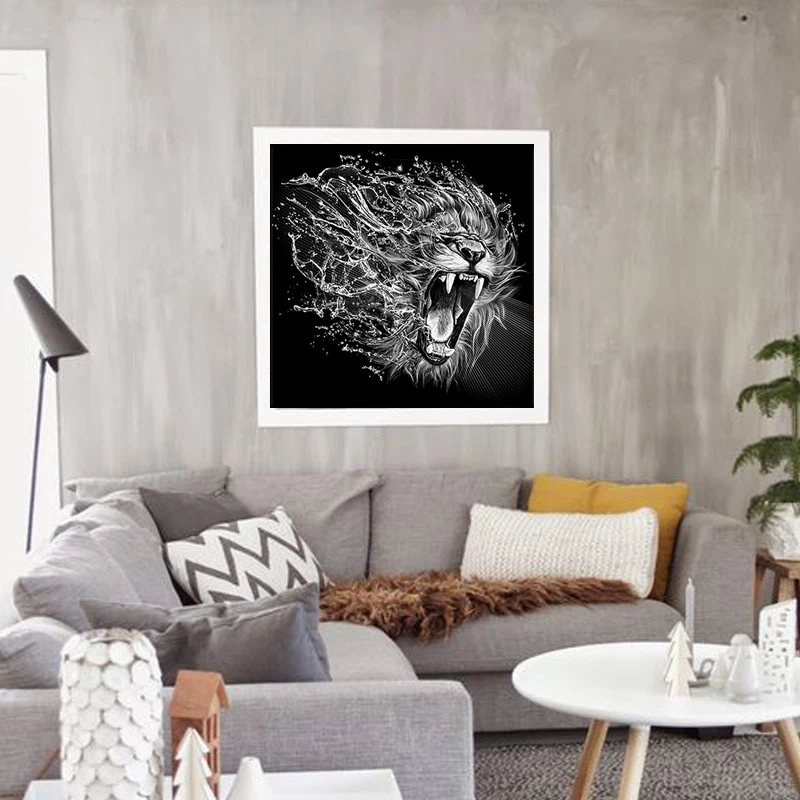 DIY Алмазная картина вышивка крестиком животные Лев тигр алмазная крутая