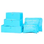 6 шт.компл., новый дизайн, для мужчин и женщин, багажные сумки для путешествий, органайзер, упаковка с двойной молнией, водонепроницаемые, из полиэстера, оптовая продажа