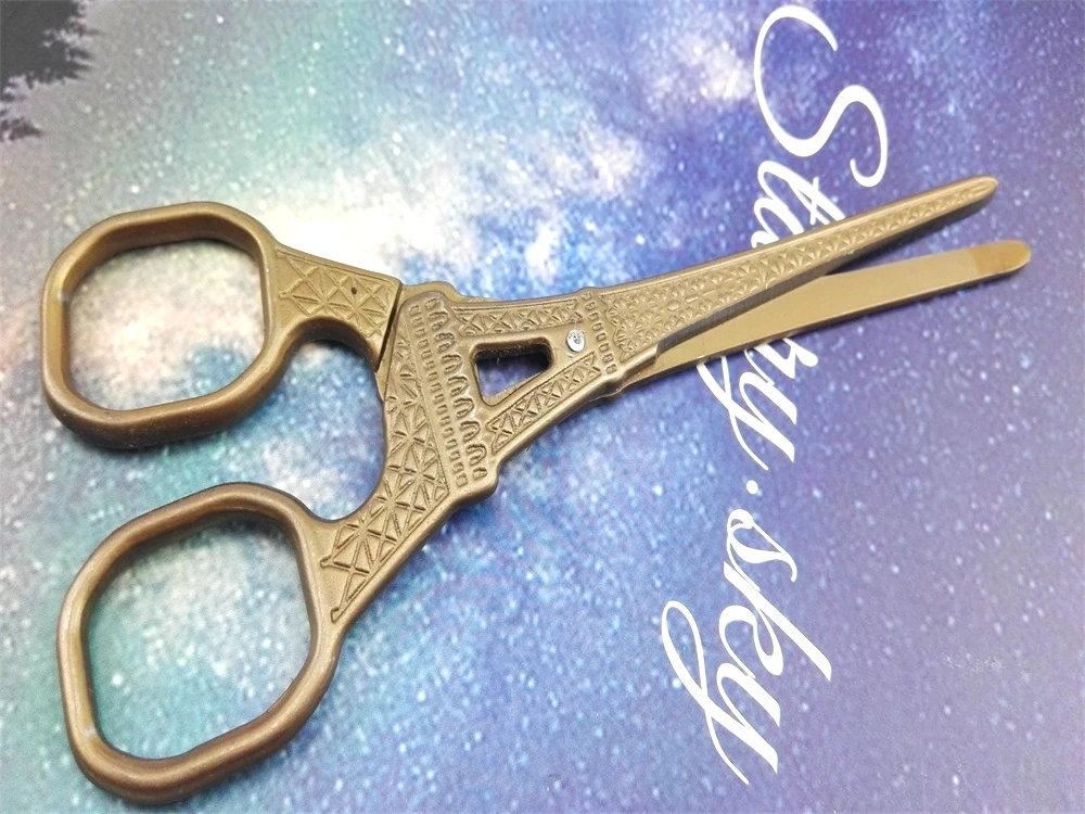1 piece Creative Retro Titanium Sewing Scissors Vintage Craft Cute Stationery DIY Supplies 13.9x5.3cm | Канцтовары для офиса и