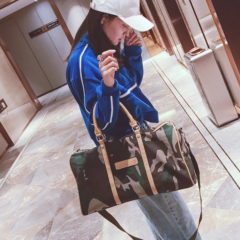 Стильный камуфляж дорожная сумка унисекс короткой поездки Чемодан органайзер Bag