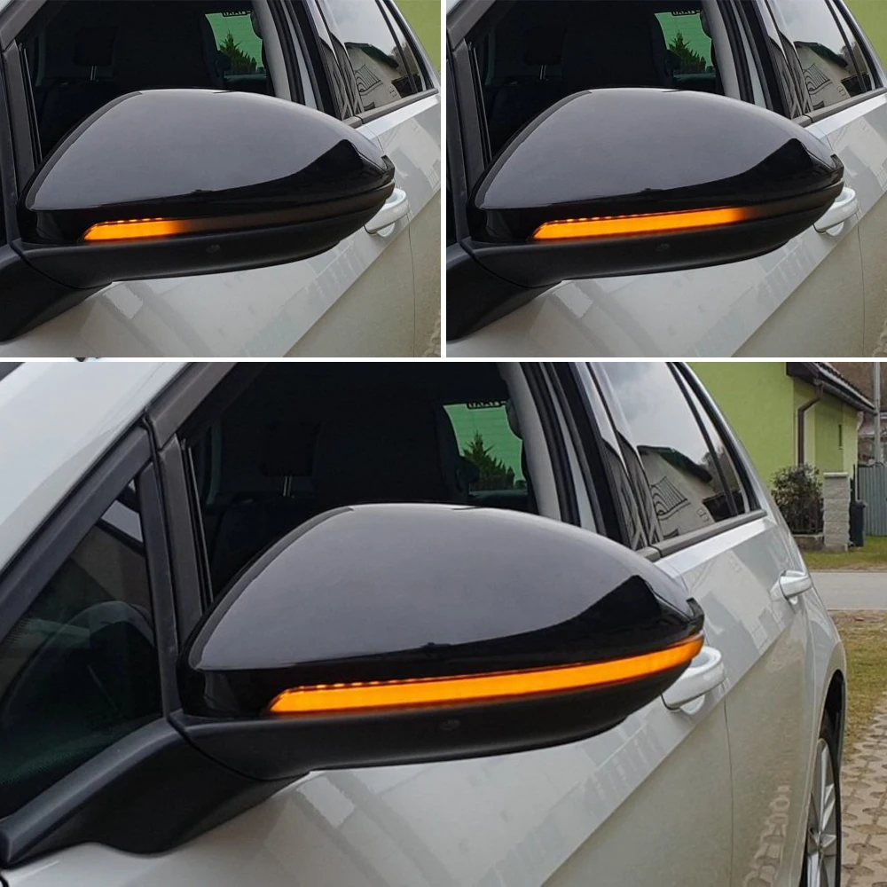 

For Vw Golf Mk7 7 Gti R Gtd Dynamic Blinker Led Turn Signal Semi-smoke For Volkswagen Rline Touran Side Mirror Light