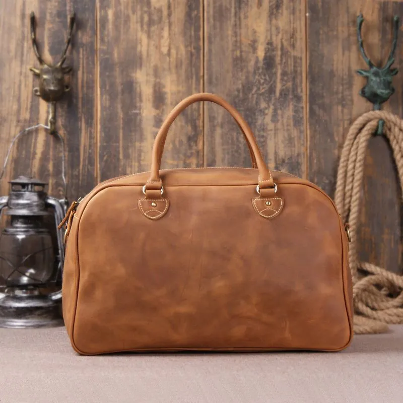 Мужская Дорожная сумка из натуральной кожи с плечевым ремнём|travel bag|luggage bagmen travel