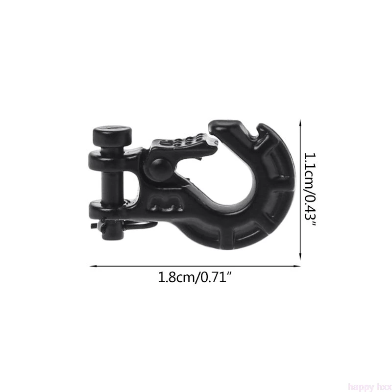 HBB 1 шт. металлический прицеп крючок для лебедки RC 1/10 RC4WD предупредительный