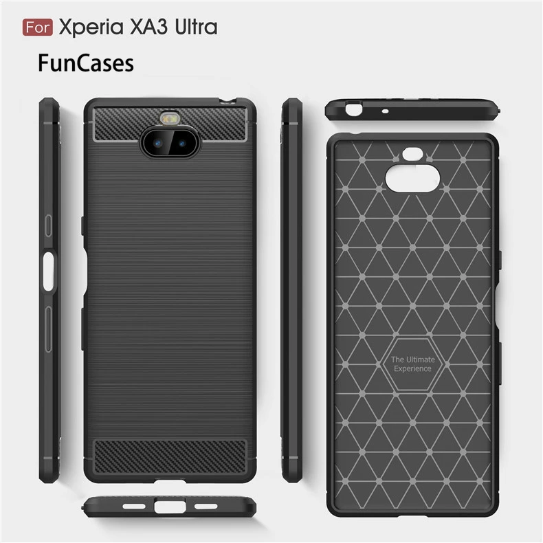 Чехол для телефона sony XZ4 углеродное волокно Матовый ТПУ чехол XA2 плюс Матовая