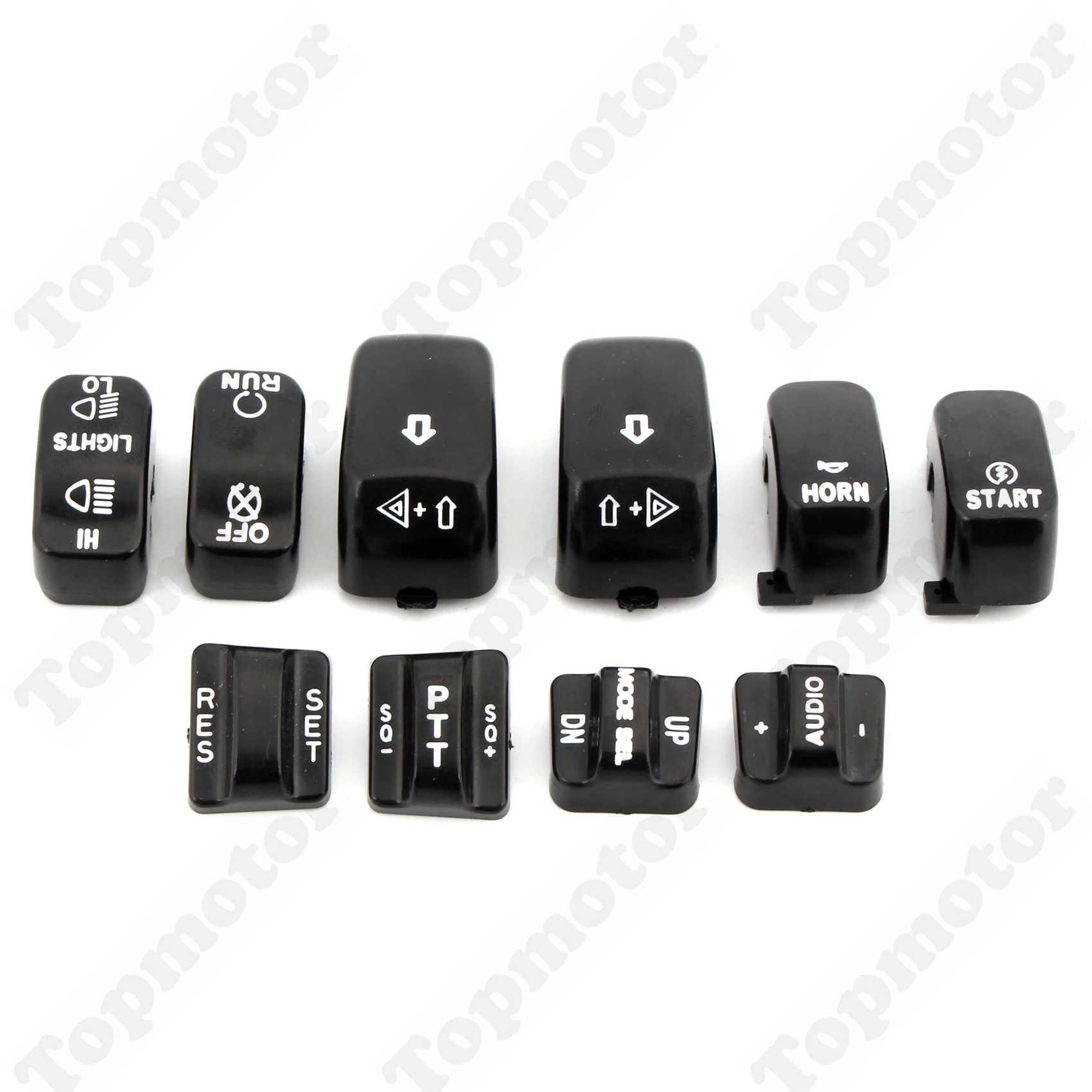 

Motorcycles Accessories Parts Black Switch Housing Kit Cover +10 Cap For Harley Touring Electra Glide 1996-1913