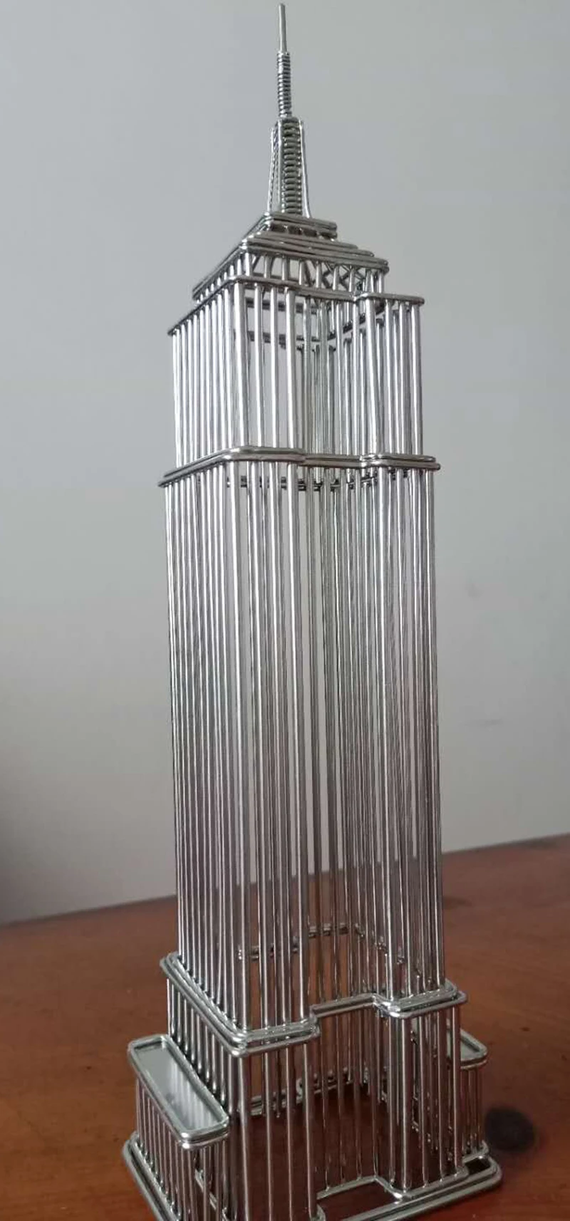Steel Wire Model Doodles Destinations Empire State Building Architecture Replica Statue Card Holder and Award