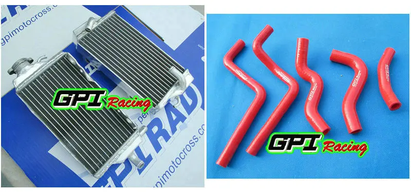 Алюминиевый гоночный радиатор RH &amp LH + шланг для Honda CR125 CR125R CR 125R 00 - 01 2000 2001 NE GPI |