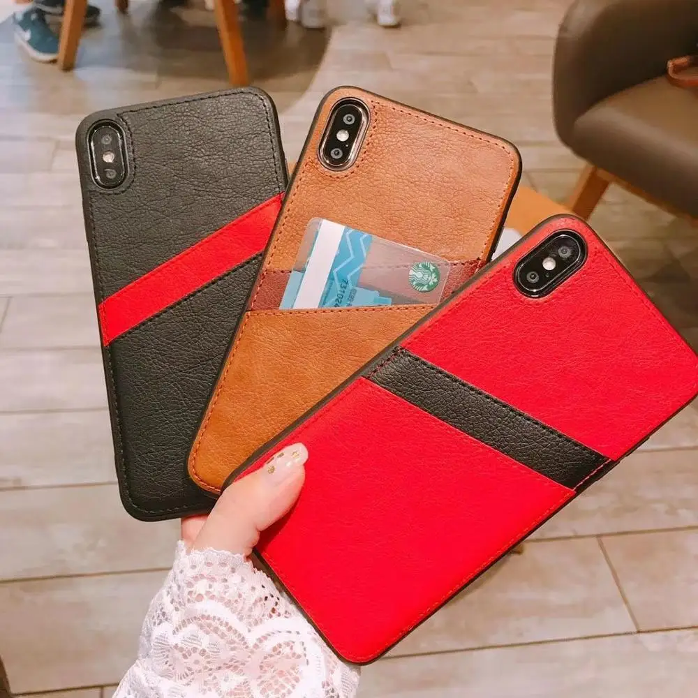 fashion Cover Case for iphone XR XS Max 3D PU Leatherwear Business Card slot phone cases X 8 7 plus 6 6S Plus |